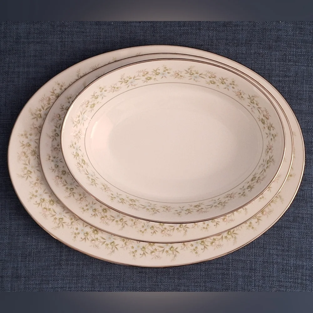 NORITAKE, Savannah Platinum Rim |  Serving Platters & Bowls and Sugar Bo…